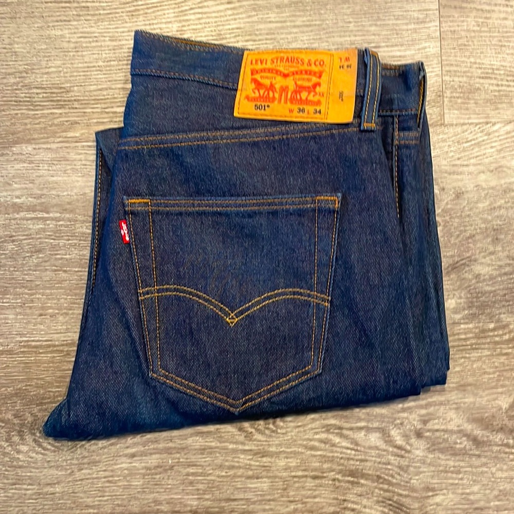 Levis 501 blue jeans brand new never worn W36 X L34
